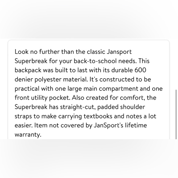 Jansport Back Pack/Bag Flamingo Limited Edition NWOT! - Picture 15 of 17